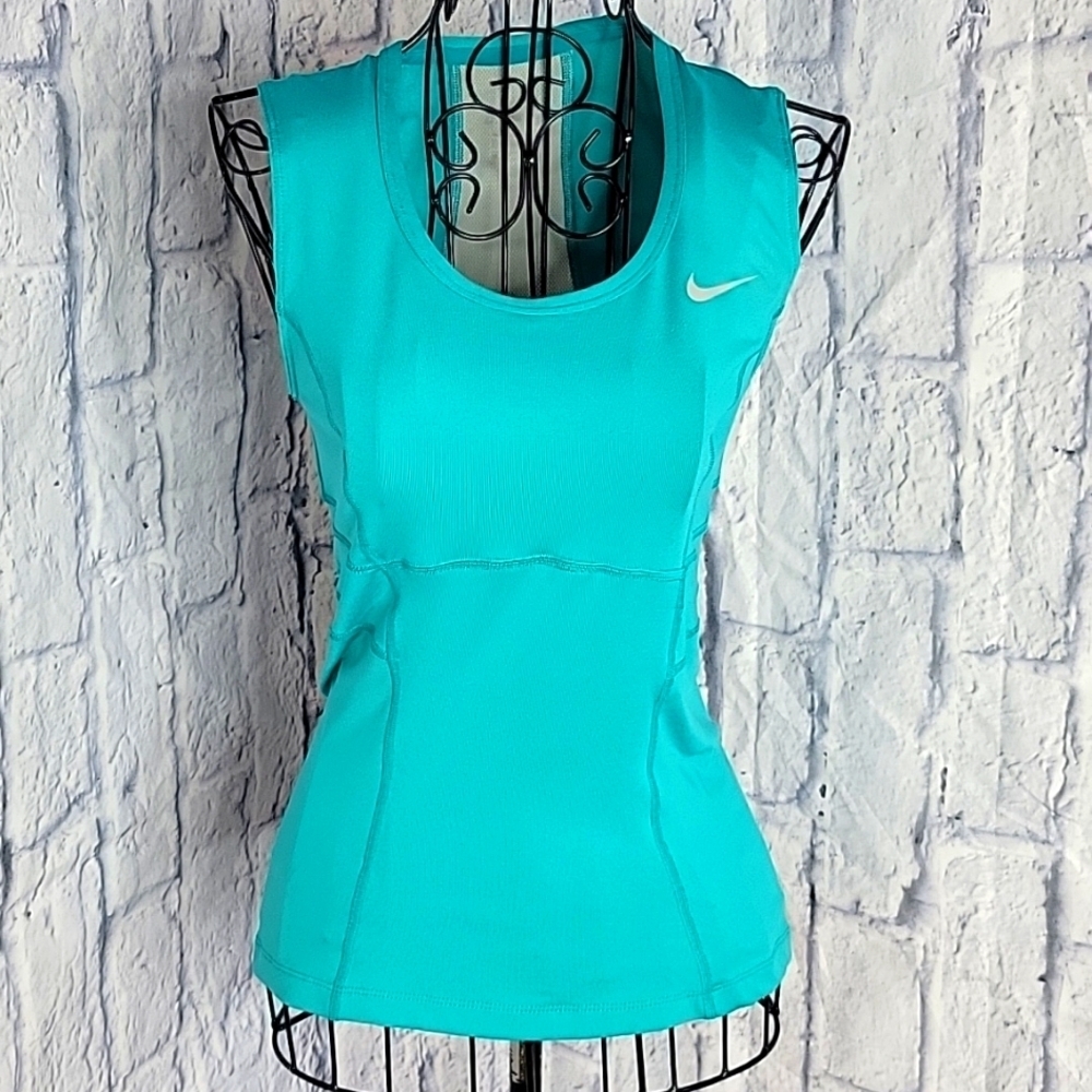 NIKE DRI FIT Blue and Gray Athletic Shirt XS